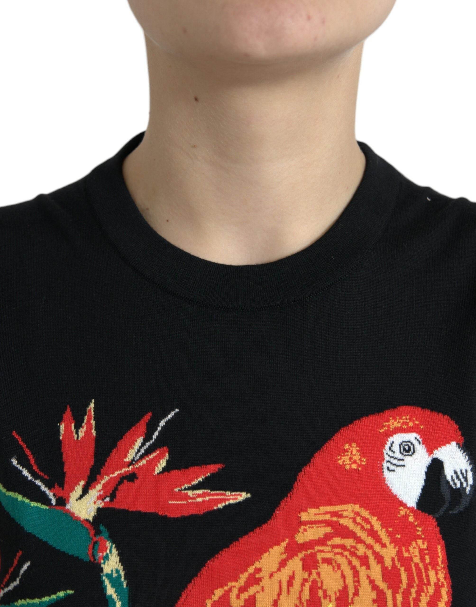 Dolce & Gabbana Elegant Jungle Print Crew Neck Tank Top - Hilstor