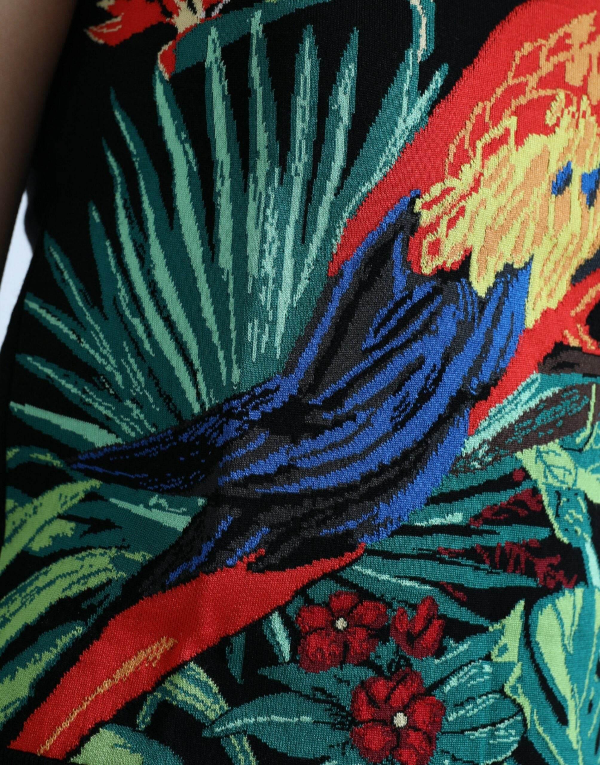 Dolce & Gabbana Elegant Jungle Print Crew Neck Tank Top - Hilstor