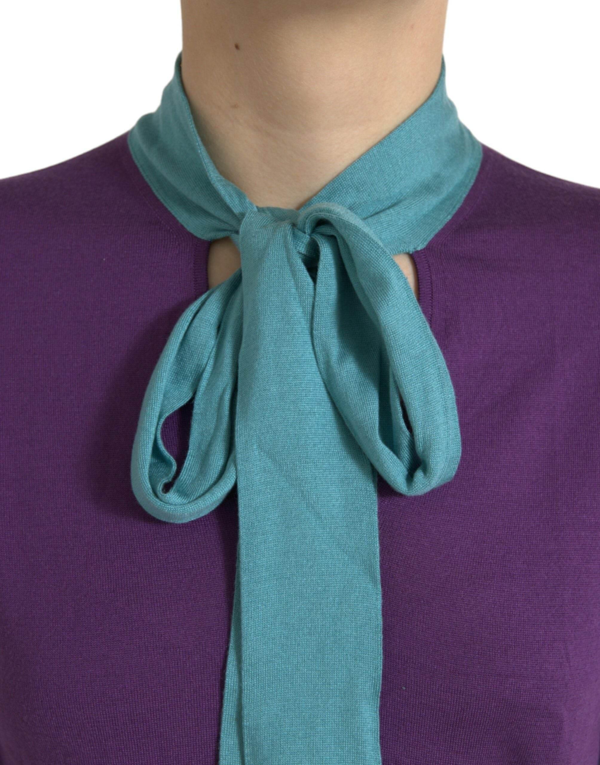 Dolce & Gabbana Multicolor Bow Fastening Pullover Sweater - Hilstor