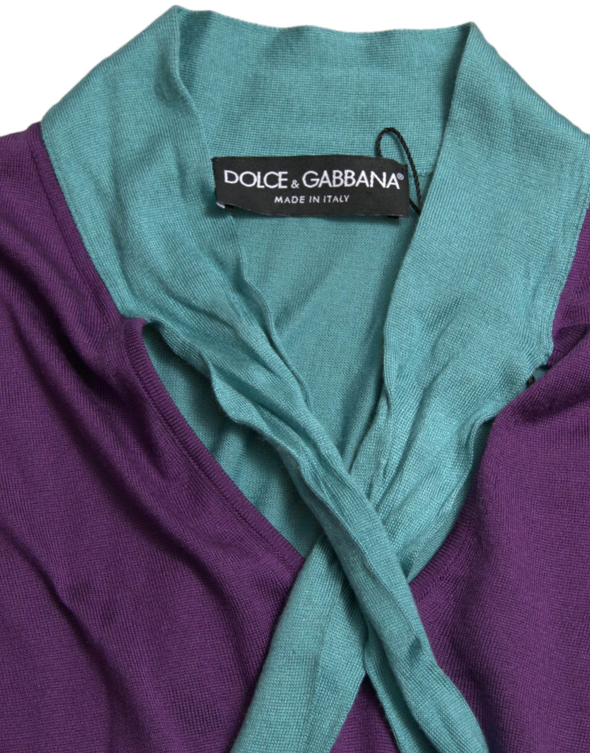 Dolce & Gabbana Multicolor Bow Fastening Pullover Sweater - Hilstor