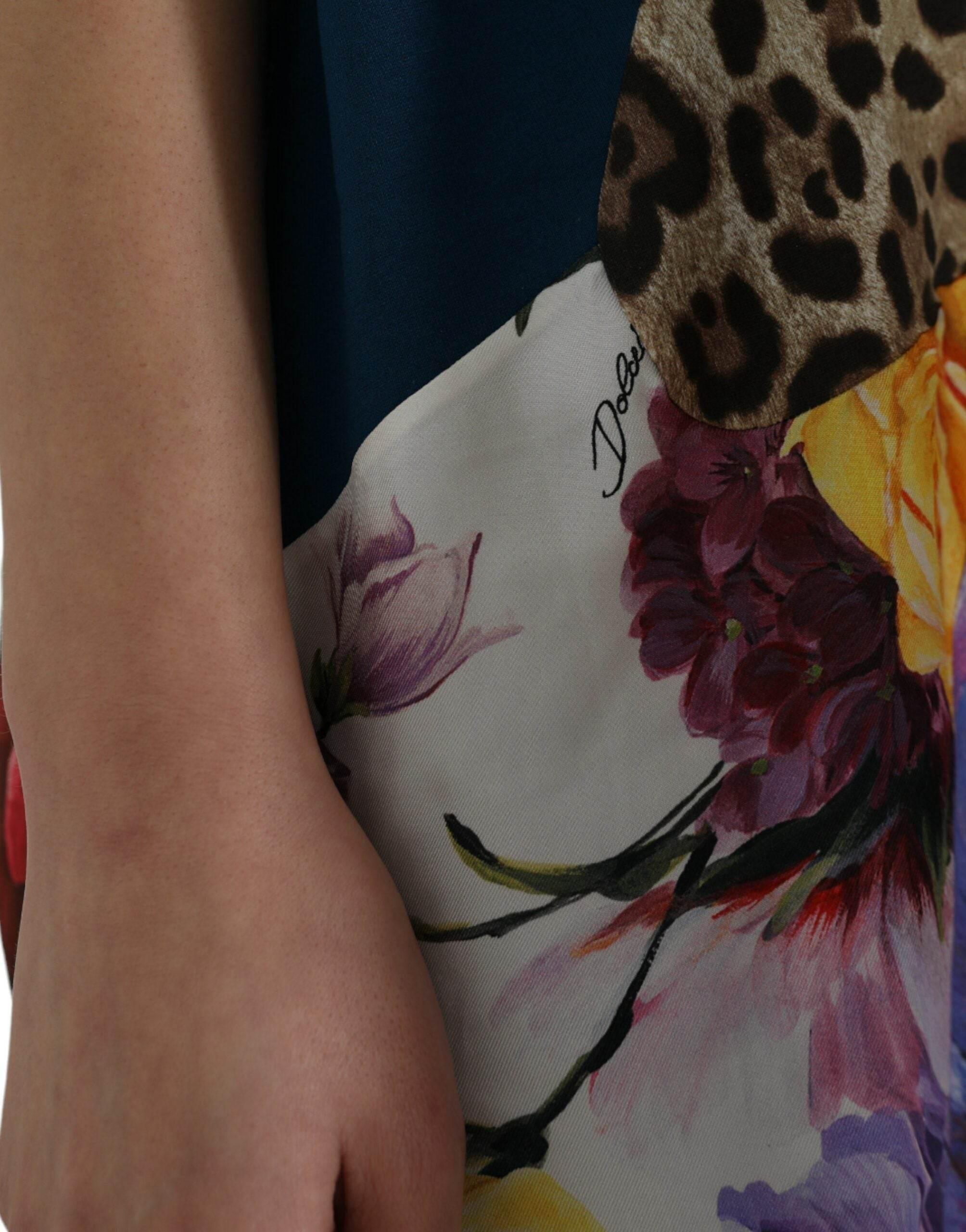 Dolce & Gabbana Multicolor Cotton Silk Patchwork Blouse - Hilstor