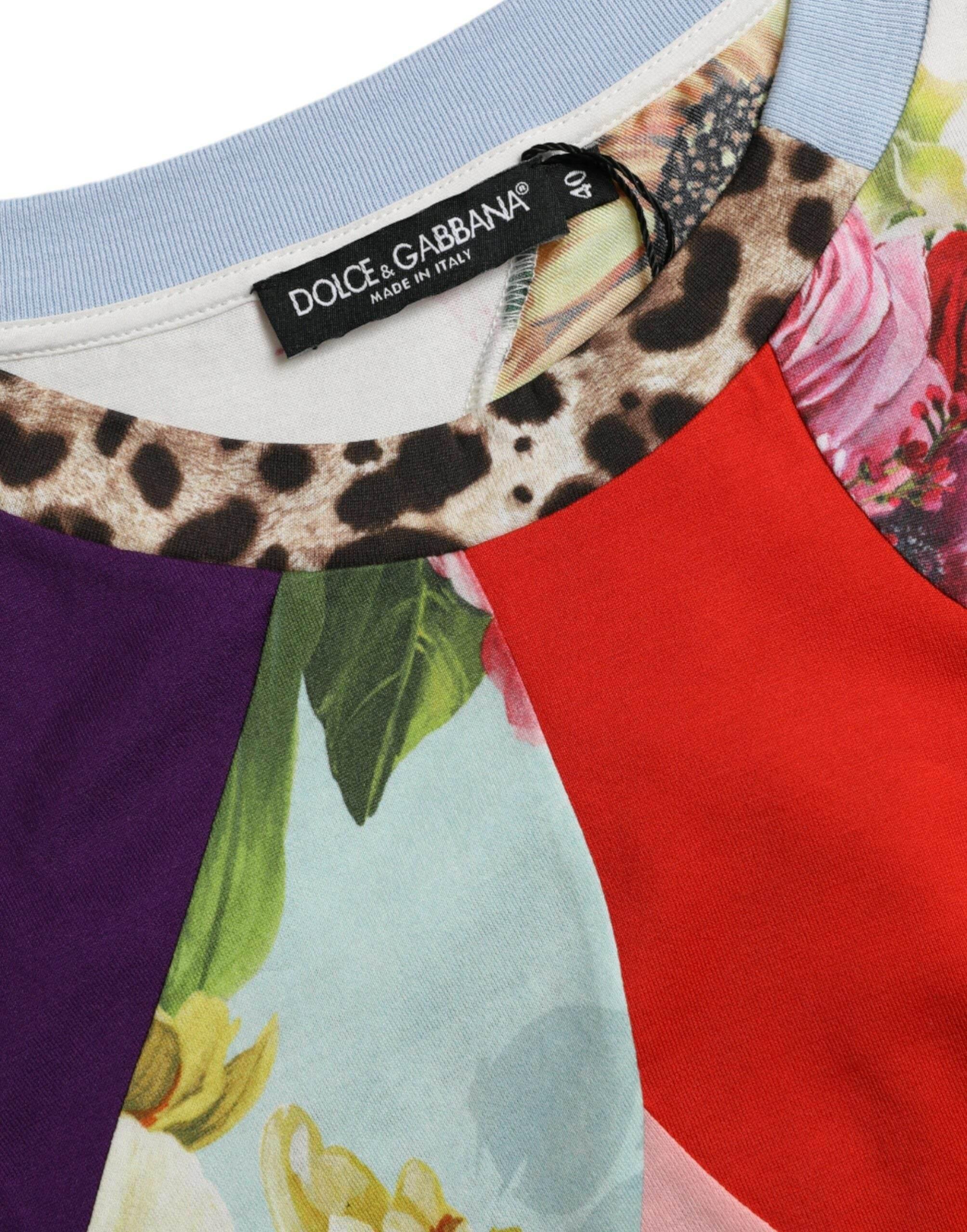 Dolce & Gabbana Multicolor Cotton Silk Patchwork Blouse - Hilstor