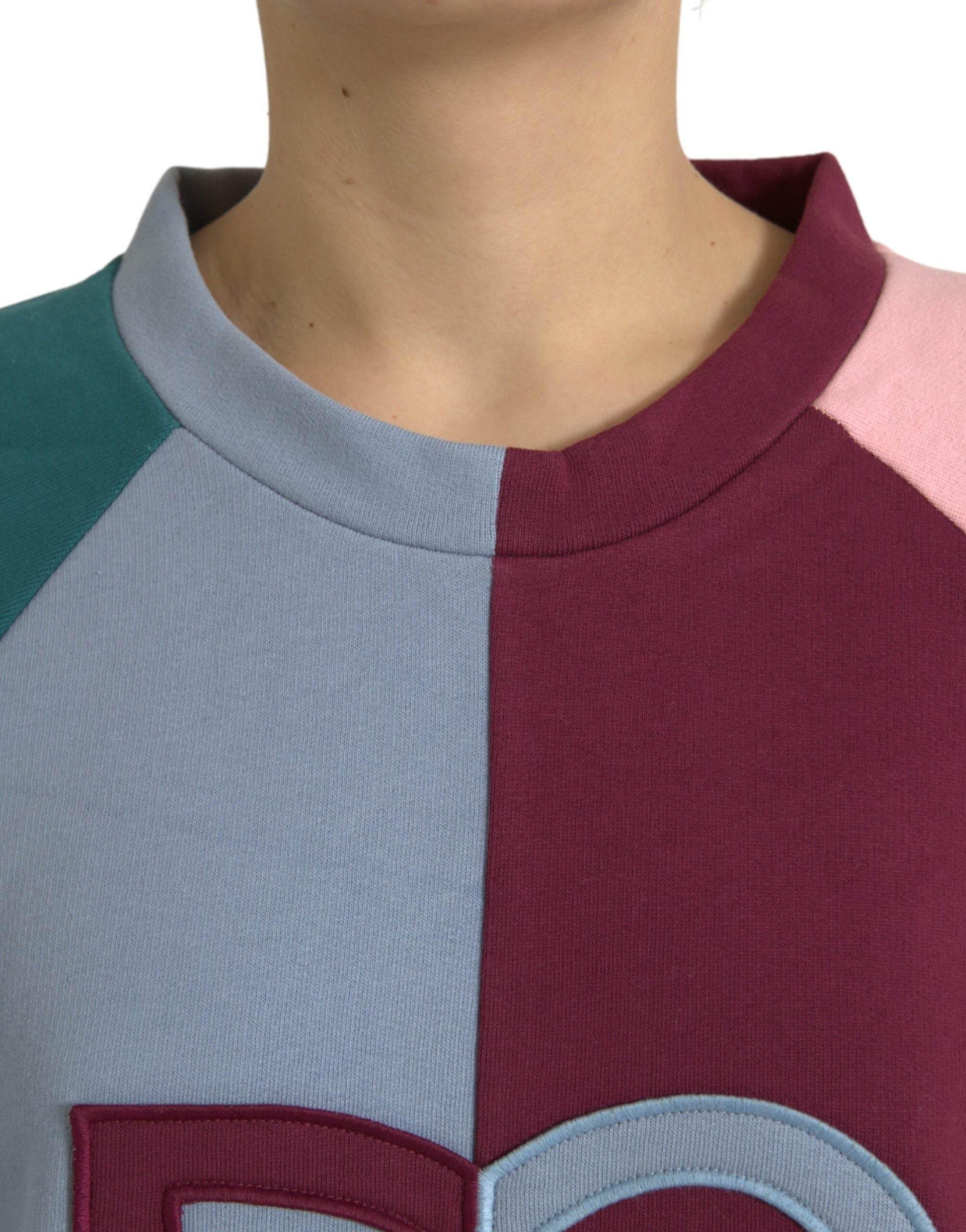 Dolce & Gabbana Multicolor Cotton Crew Neck Sweater - Hilstor