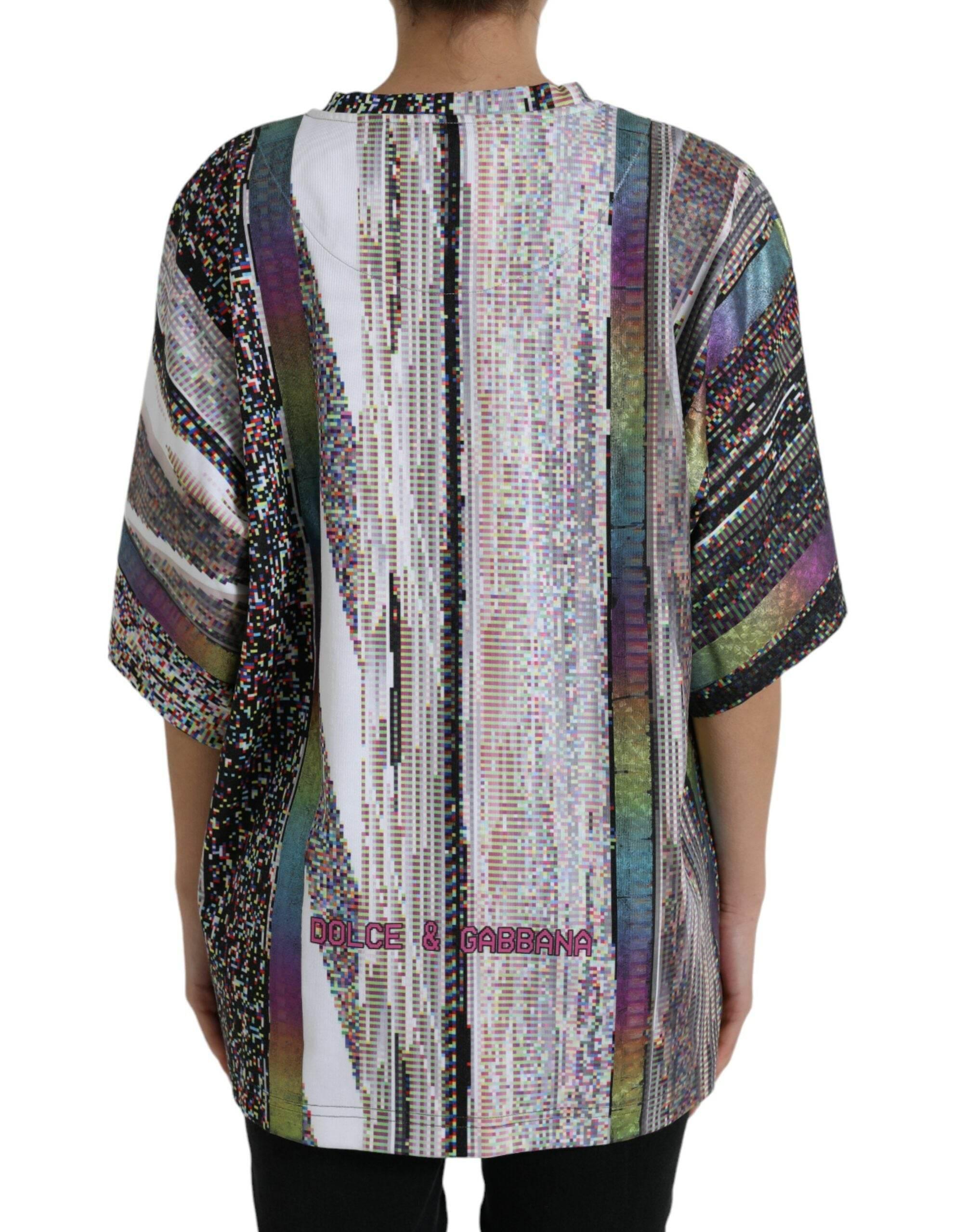 Dolce & Gabbana Chic Multicolor Round Neck Tee - Hilstor