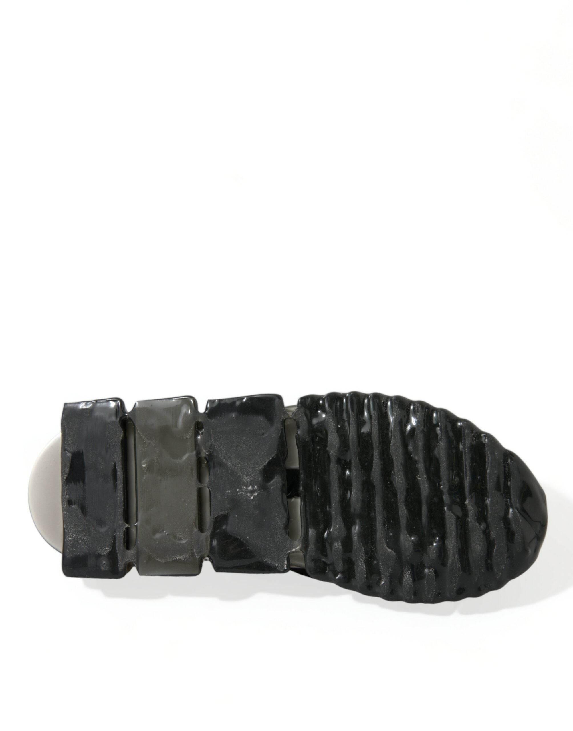 Dolce & Gabbana Black White Slip On Sneakers Sorrento Shoes - Hilstor