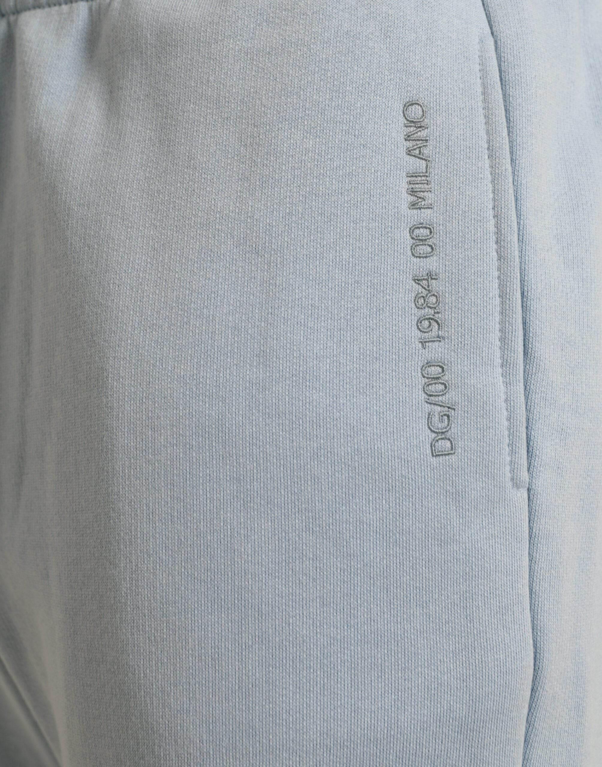 Dolce & Gabbana Light Blue Cotton Sweatpants Men Jogger Pants - Hilstor