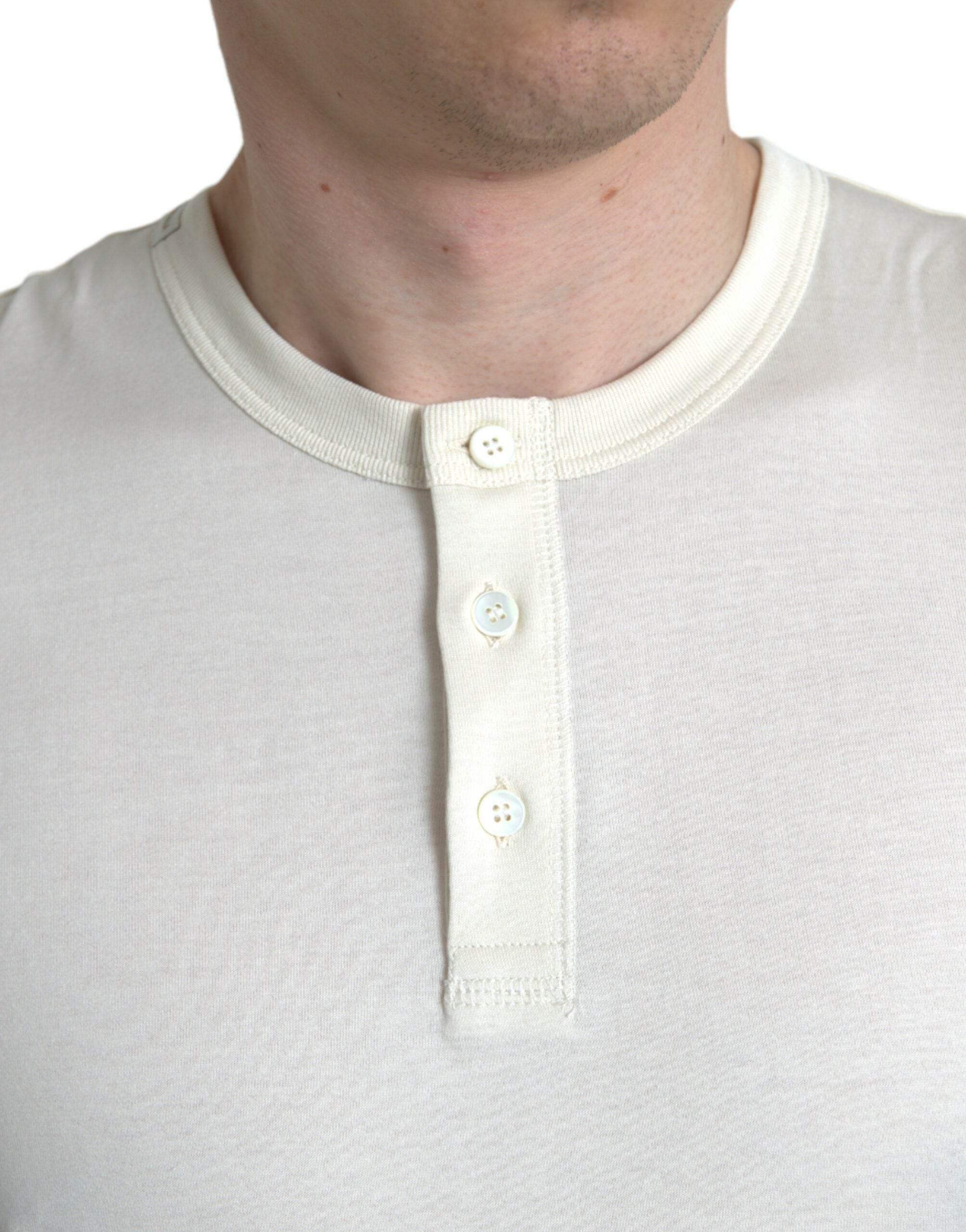 Dolce & Gabbana Elegant Off White Cotton Sweater - Hilstor