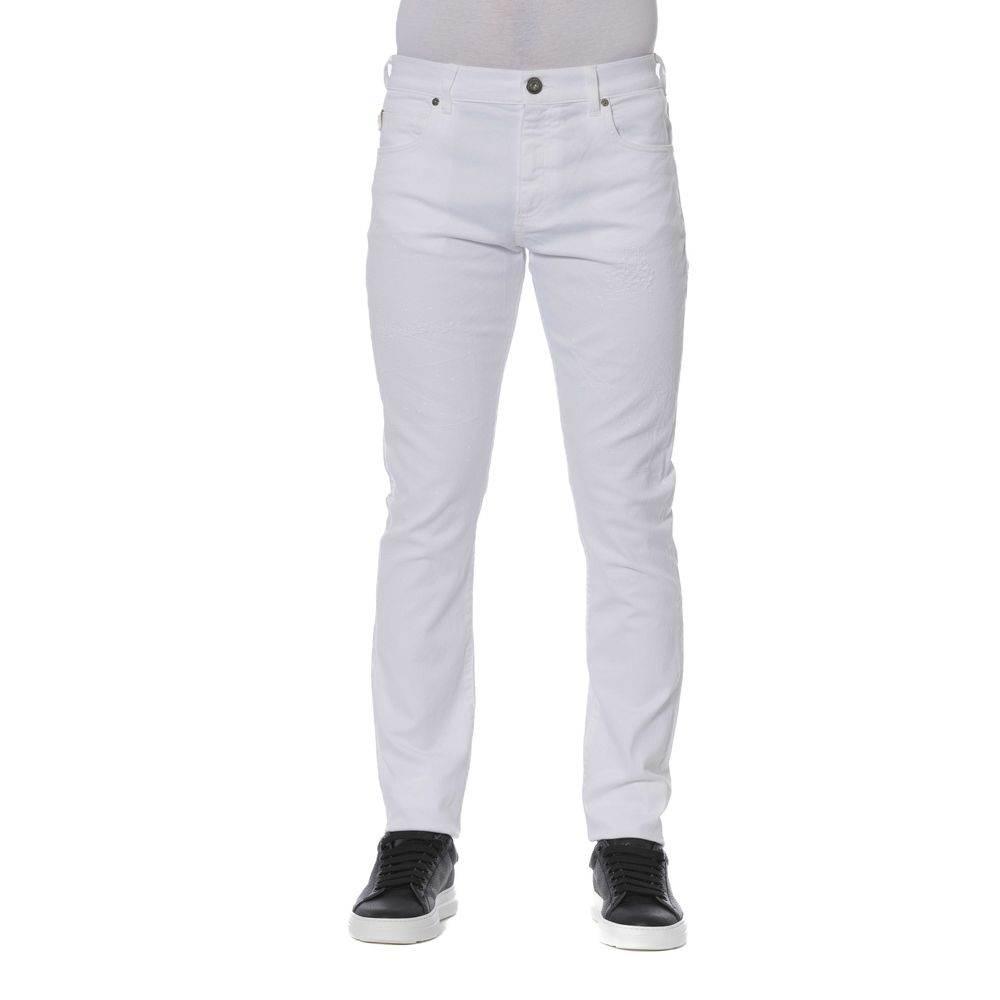 Trussardi Jeans White Cotton Men Jeans - Hilstor