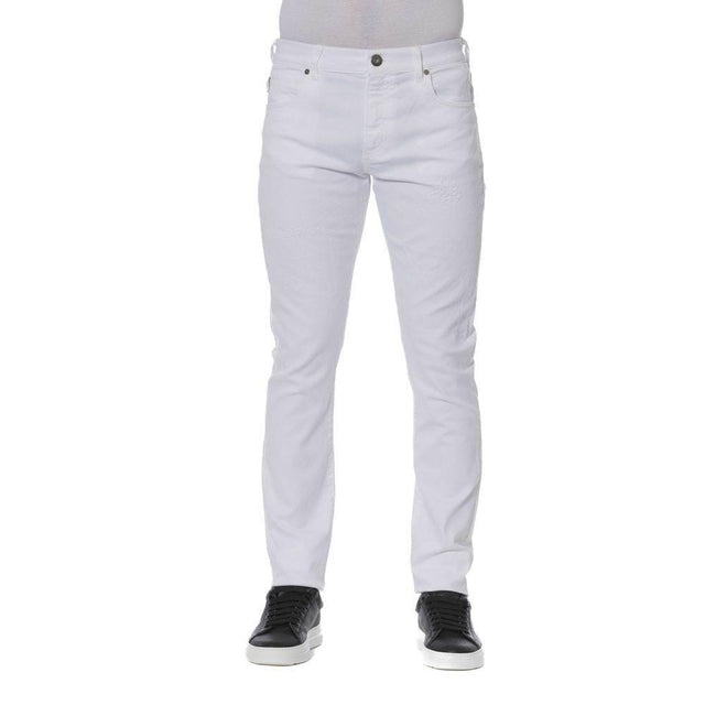 Trussardi Jeans White Cotton Men Jeans - Hilstor