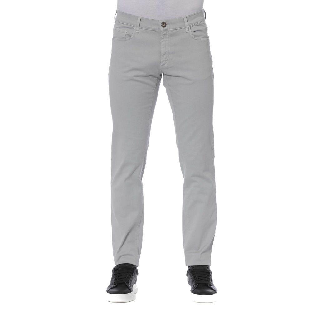 Trussardi Jeans Gray Cotton Men Jeans - Hilstor