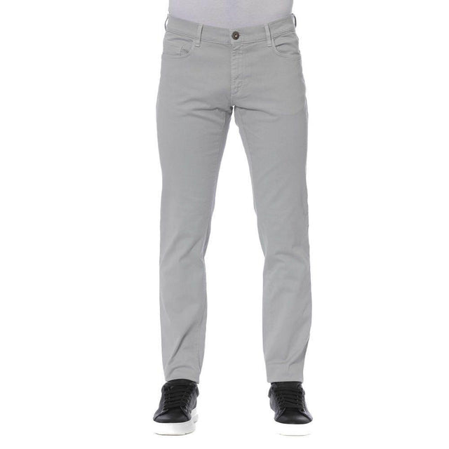 Trussardi Jeans Gray Cotton Men Jeans - Hilstor