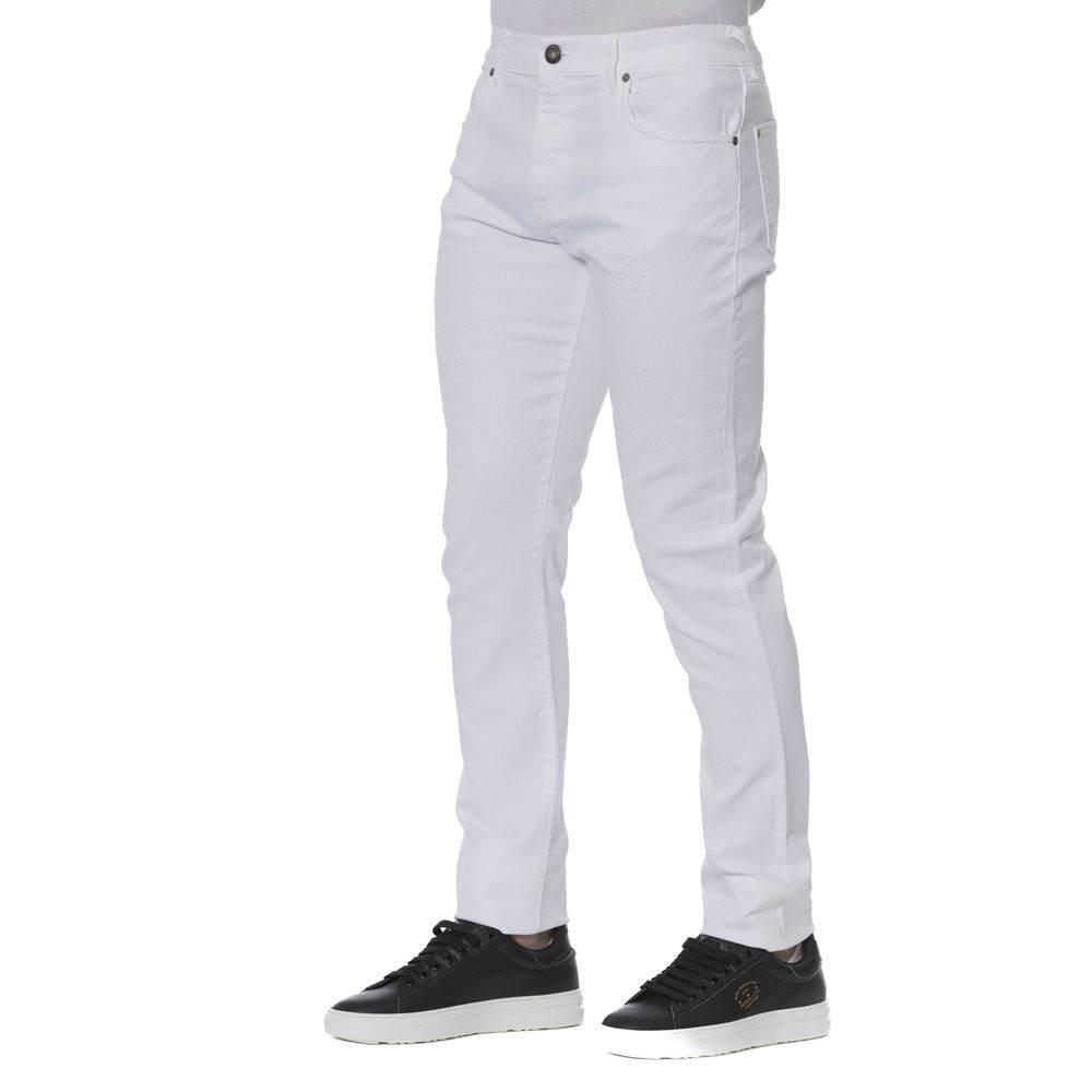 Trussardi Jeans White Cotton Men Jeans - Hilstor