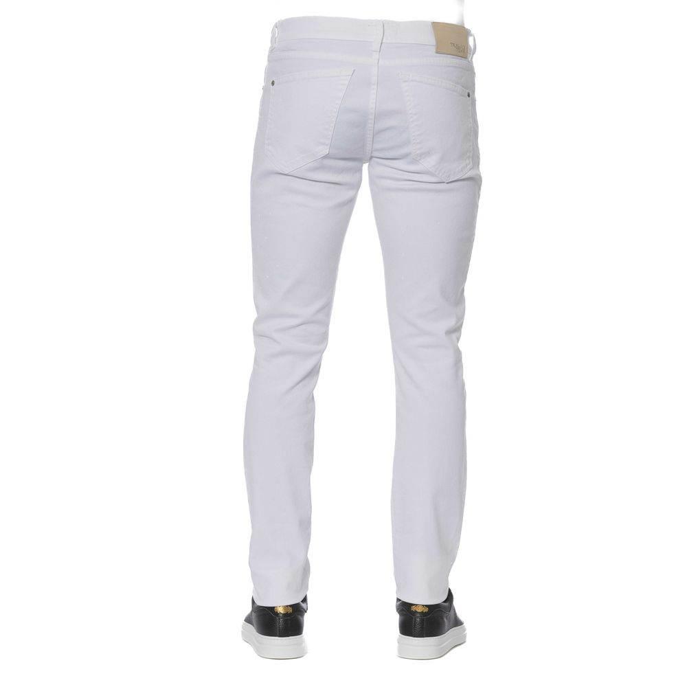 Trussardi Jeans White Cotton Men Jeans - Hilstor