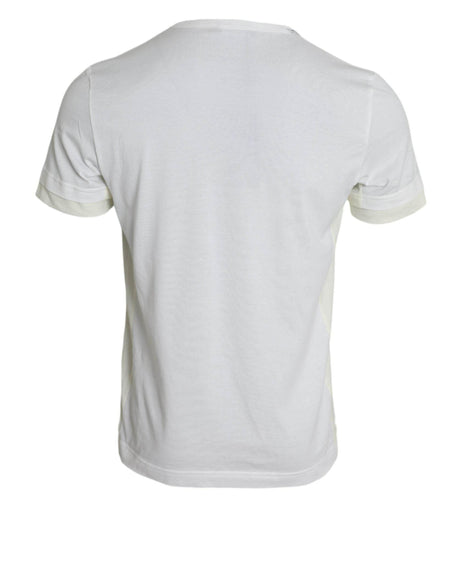 Dolce & Gabbana Elegant White Crew Neck Cotton Tee - Hilstor