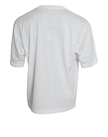 Dolce & Gabbana Elegant White Crew Neck Luxury Tee - Hilstor