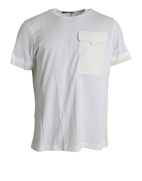 Dolce & Gabbana Elegant White Crew Neck Cotton Tee - Hilstor