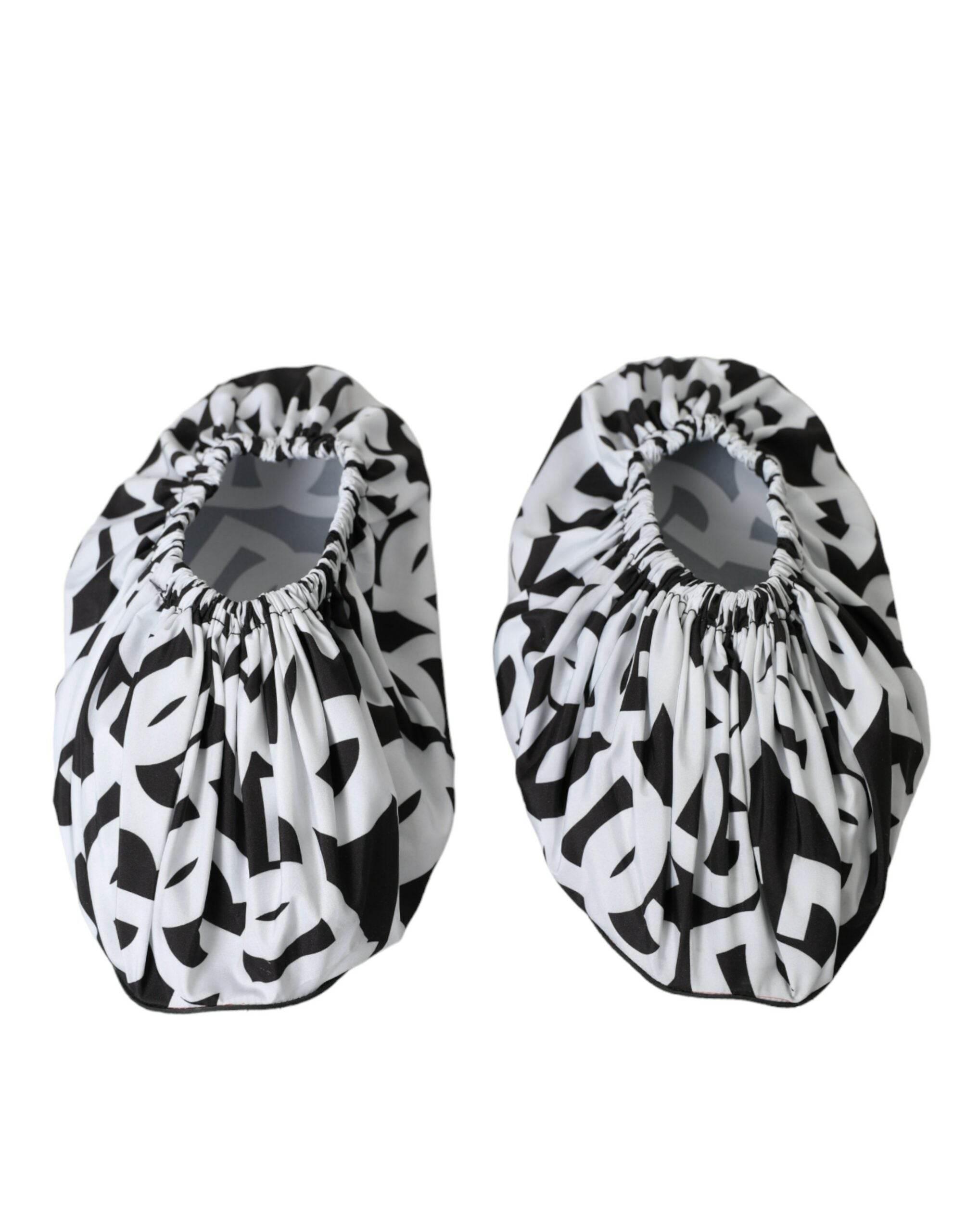 Dolce & Gabbana Chic Monochrome Slip-On Flats - Hilstor