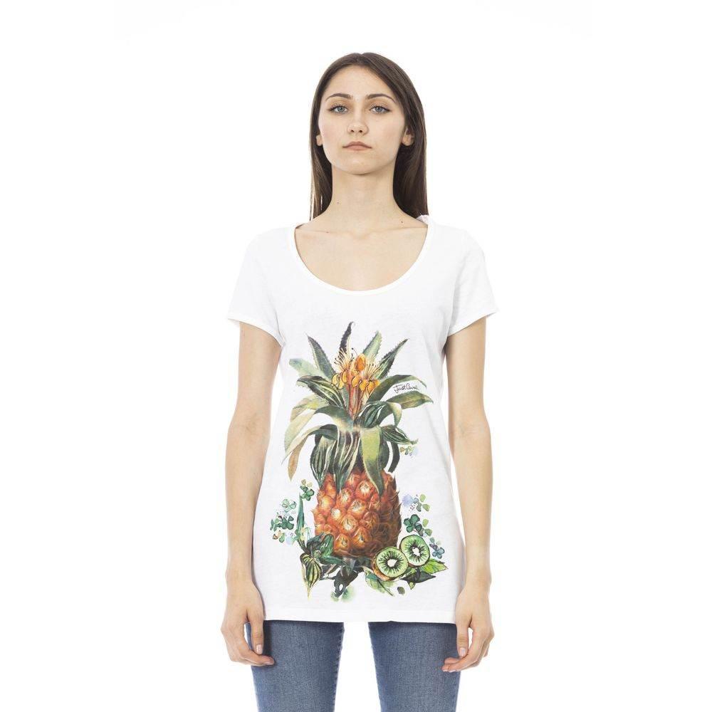 Just Cavalli White Cotton Women T-Shirt - Hilstor