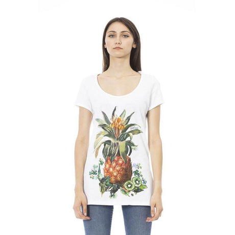 Just Cavalli White Cotton Women T-Shirt - Hilstor