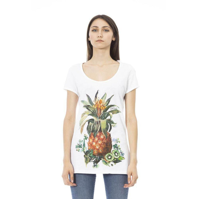 Just Cavalli White Cotton Women T-Shirt - Hilstor