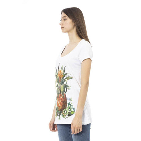 Just Cavalli White Cotton Women T-Shirt - Hilstor