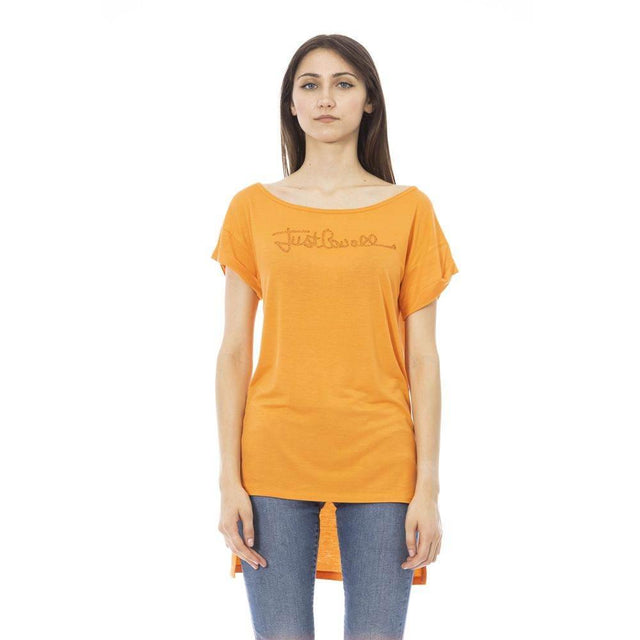 Just Cavalli Orange Cotton Women T-Shirt - Hilstor