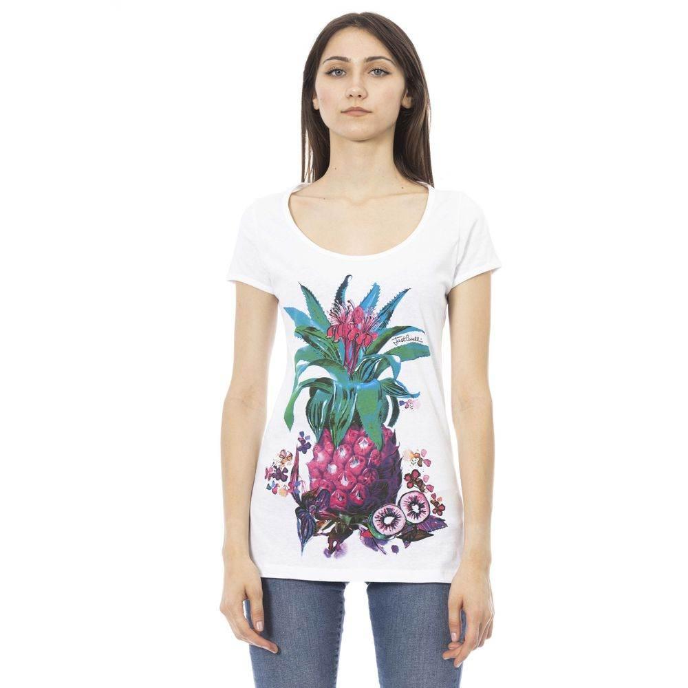 Just Cavalli White Cotton Women T-Shirt - Hilstor