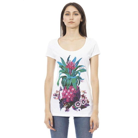 Just Cavalli White Cotton Women T-Shirt - Hilstor