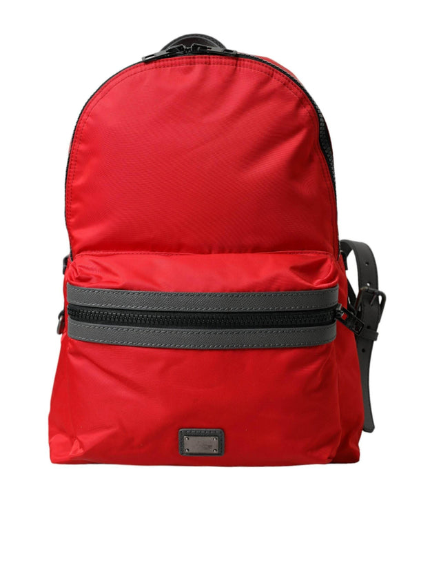 Dolce & Gabbana Elegant Red Nylon-Leather Backpack - Hilstor