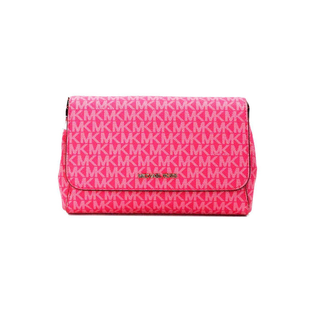 Michael Kors Jet Set Medium Electric Pink Convertible Pouchette Crossbody Bag - Hilstor