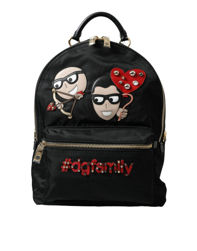 Dolce & Gabbana Elegant Embellished Black Backpack - Hilstor