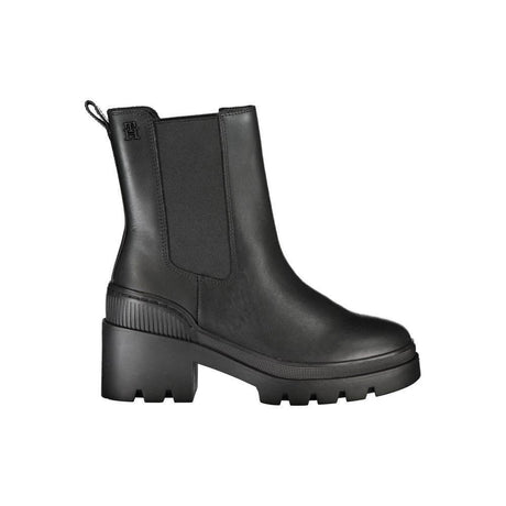 Tommy Hilfiger Chic Side Elastic Ankle Boots with Logo Detail - Hilstor