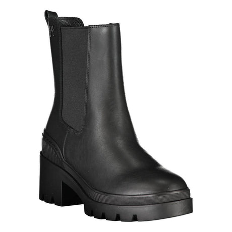 Tommy Hilfiger Chic Side Elastic Ankle Boots with Logo Detail - Hilstor