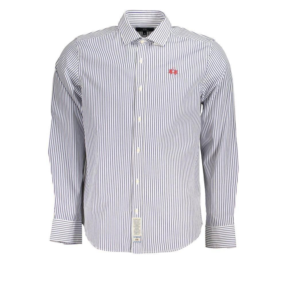La Martina Elegant Long-Sleeved Striped Shirt for Men - Hilstor