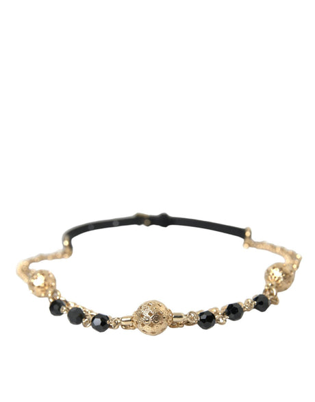 Dolce & Gabbana Elegant Crystal Bounce Leather Waist Belt - Hilstor