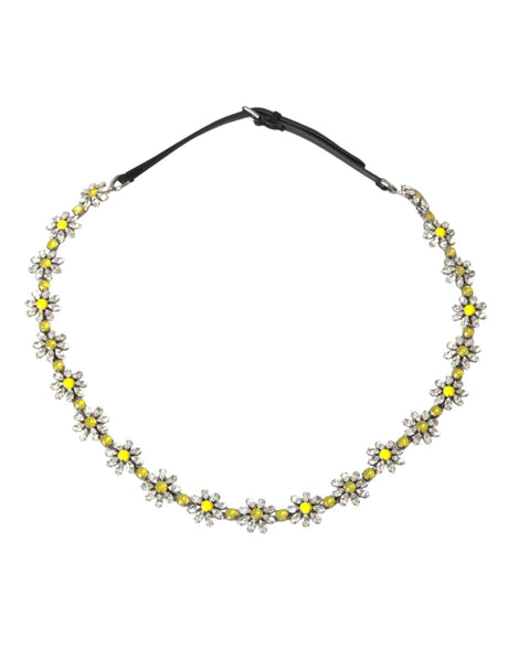 Dolce & Gabbana Elegant Crystal-Embellished Leather Belt - Hilstor