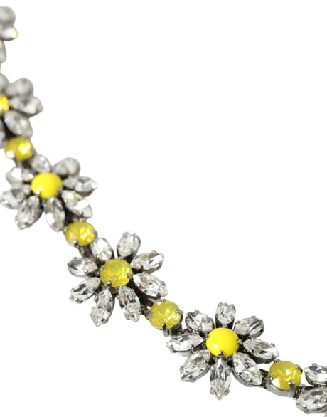 Dolce & Gabbana Elegant Crystal-Embellished Leather Belt - Hilstor