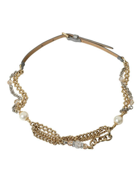 Dolce & Gabbana Elegant Crystal Bounce Waist Belt - Hilstor