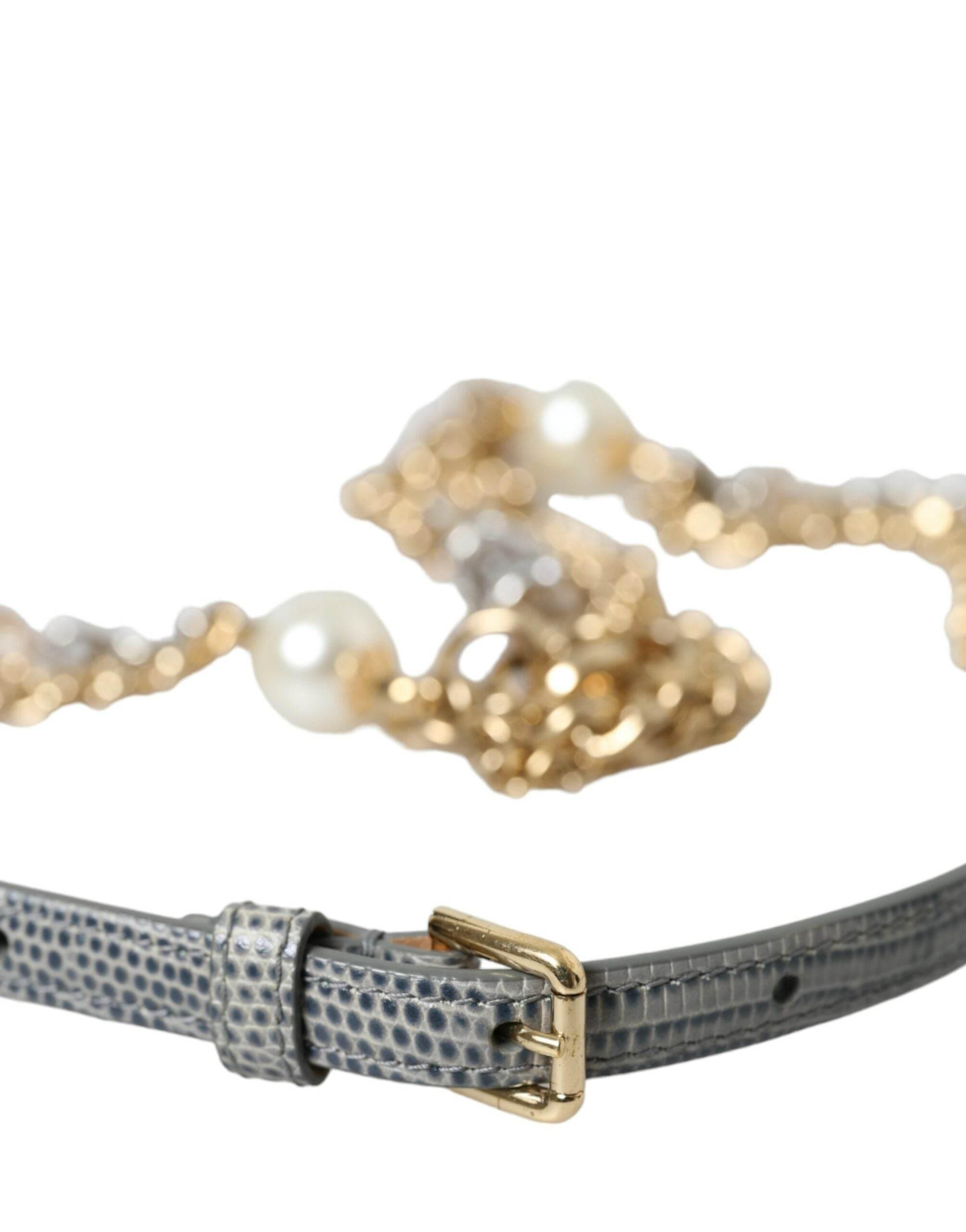 Dolce & Gabbana Elegant Crystal Bounce Waist Belt - Hilstor