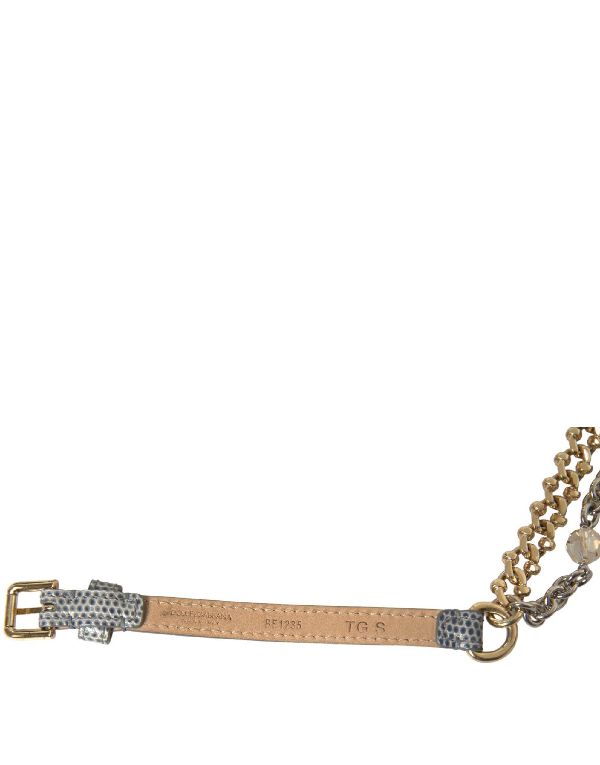 Dolce & Gabbana Elegant Crystal Bounce Waist Belt - Hilstor