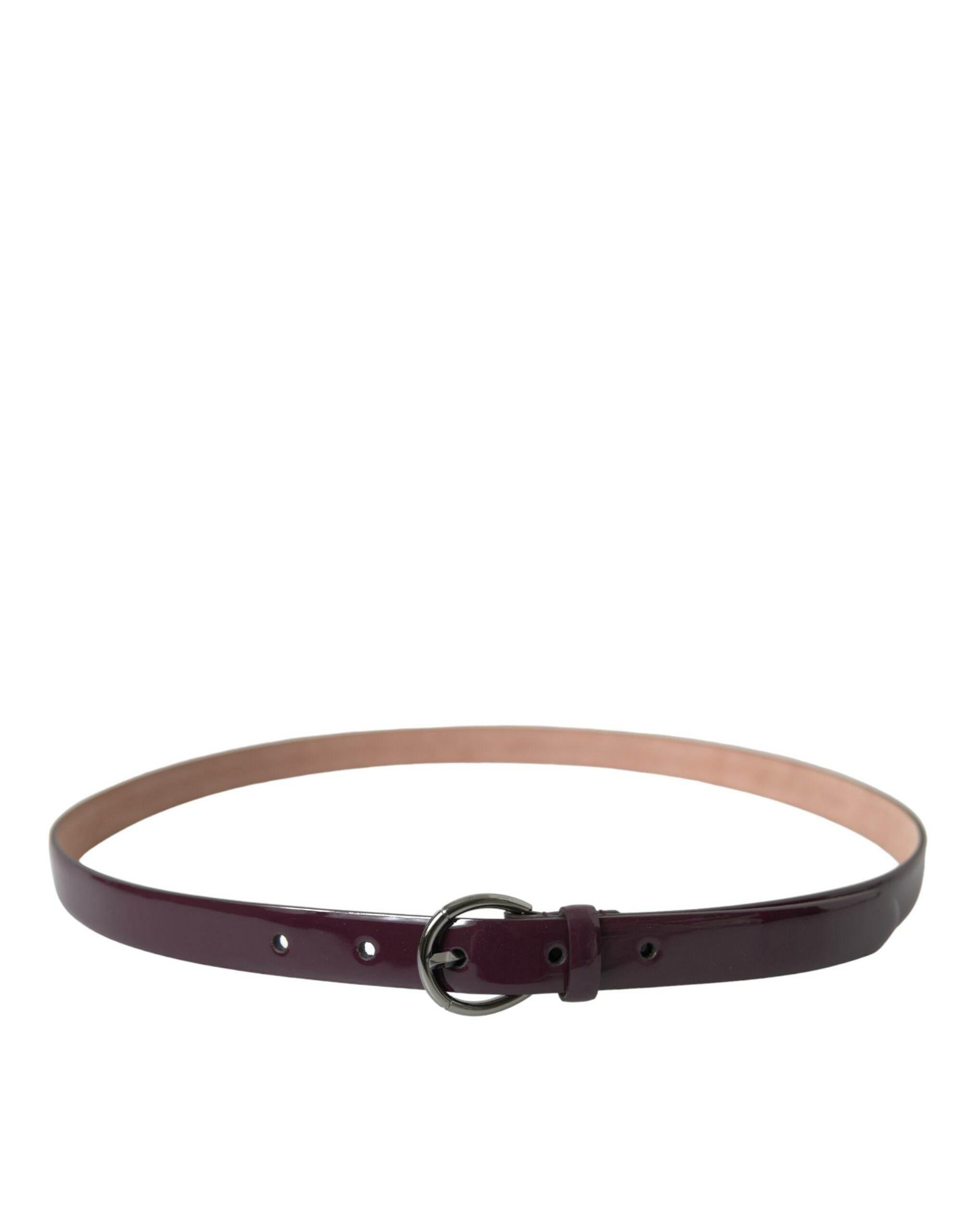 Dolce & Gabbana Elegant Maroon Leather Waist Belt - Hilstor