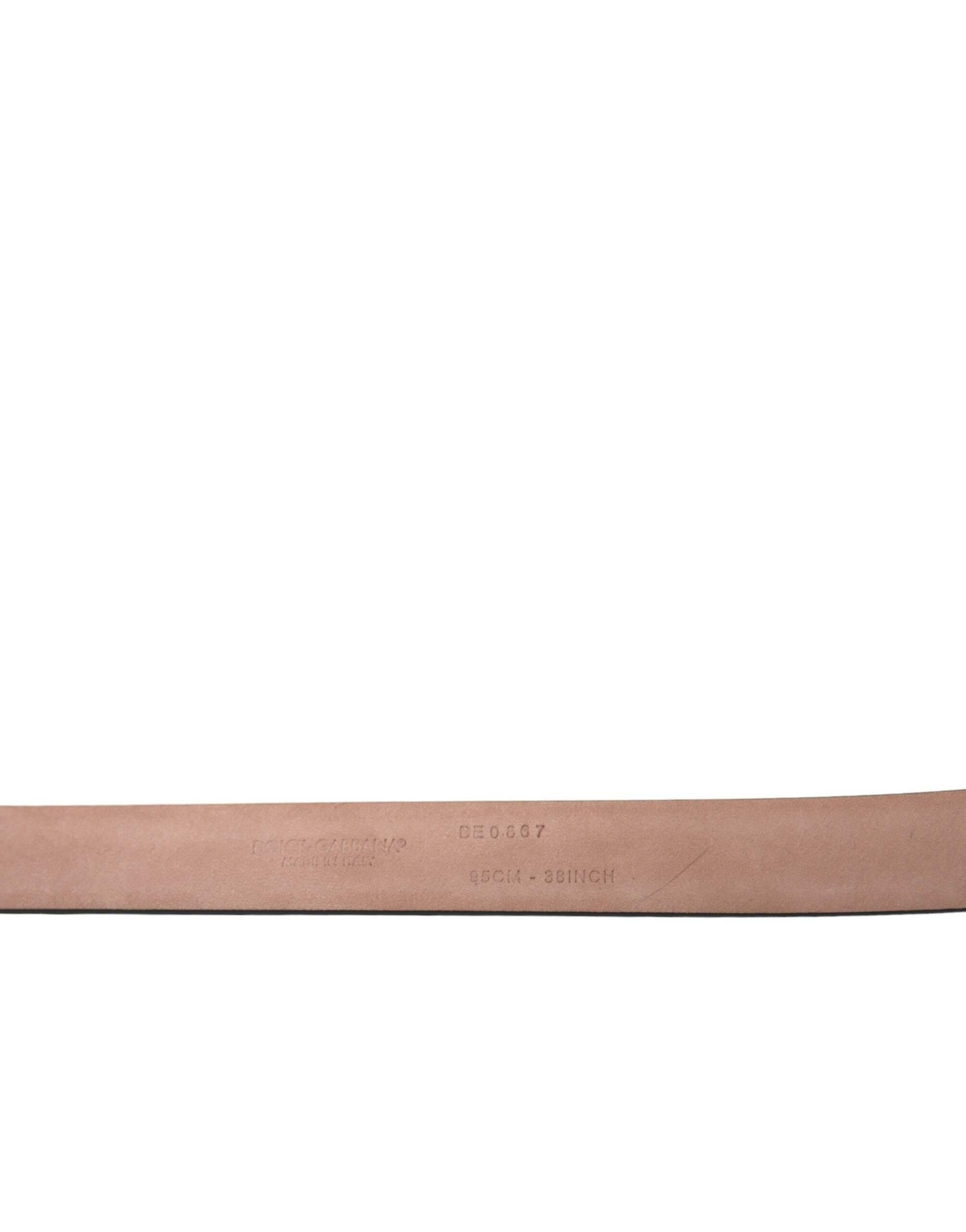 Dolce & Gabbana Elegant Maroon Leather Waist Belt - Hilstor
