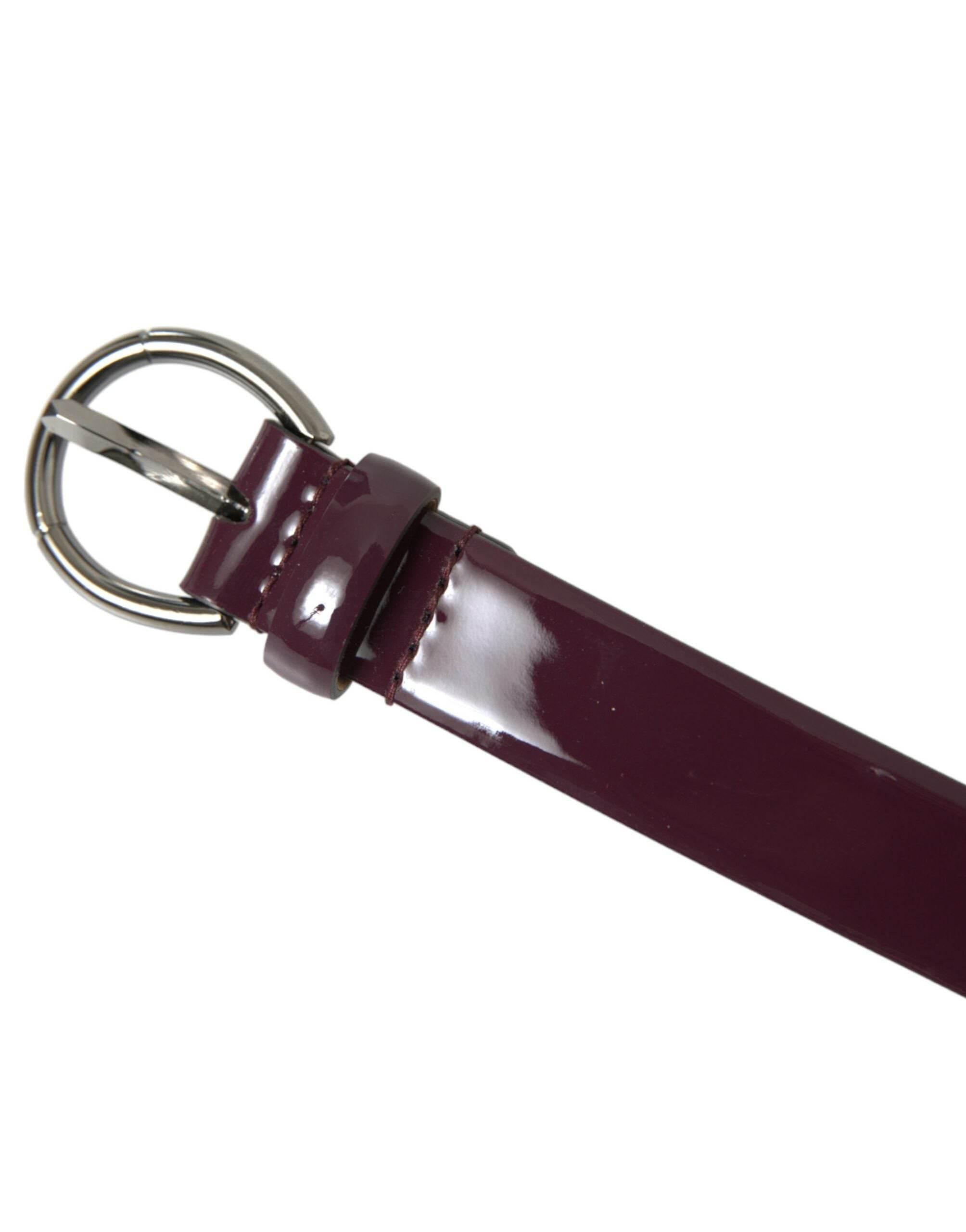 Dolce & Gabbana Elegant Maroon Leather Waist Belt - Hilstor