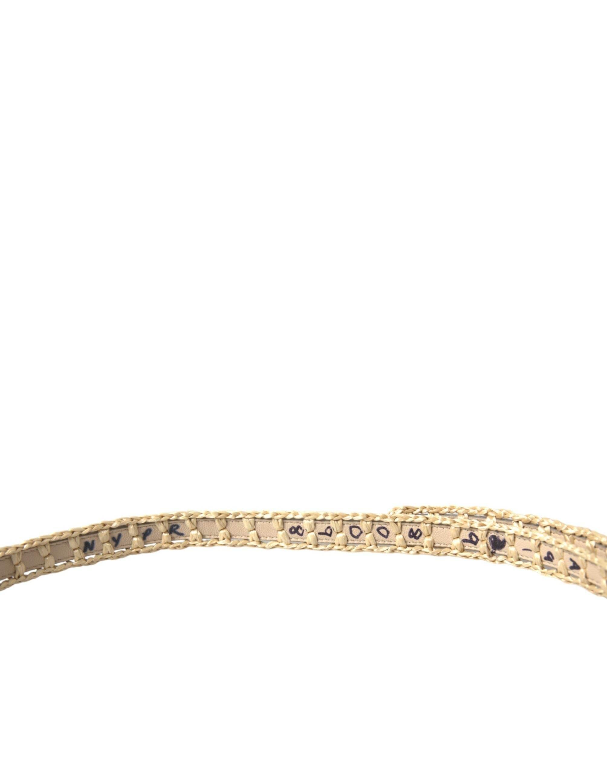 Dolce & Gabbana Elegant Beige Leather Waist Belt - Hilstor