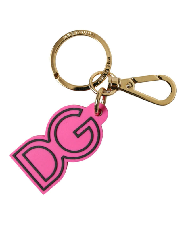 Dolce & Gabbana Chic Gold and Pink Keychain Elegance - Hilstor