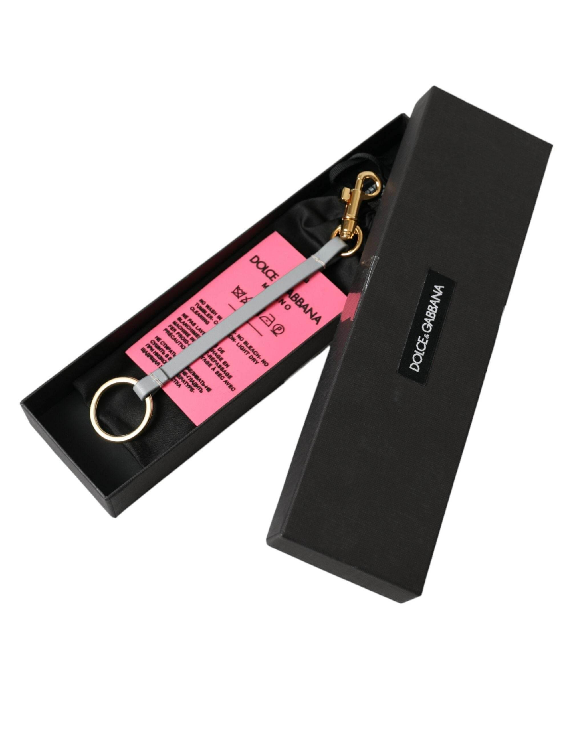 Dolce & Gabbana Chic Trifold Gold & Pink Key Holder Case - Hilstor