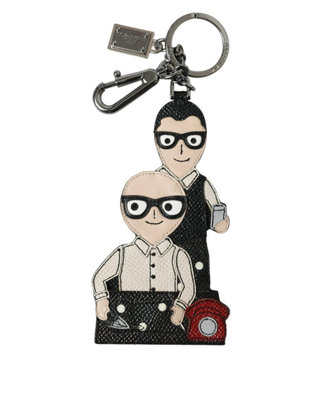 Dolce & Gabbana Elegant Multicolor Leather Keychain - Hilstor