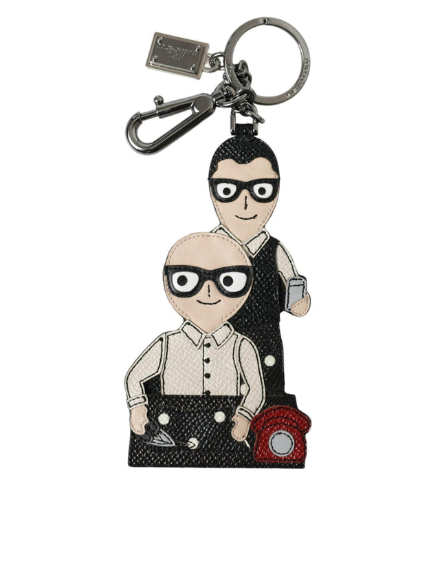 Dolce & Gabbana Elegant Multicolor Leather Keychain - Hilstor