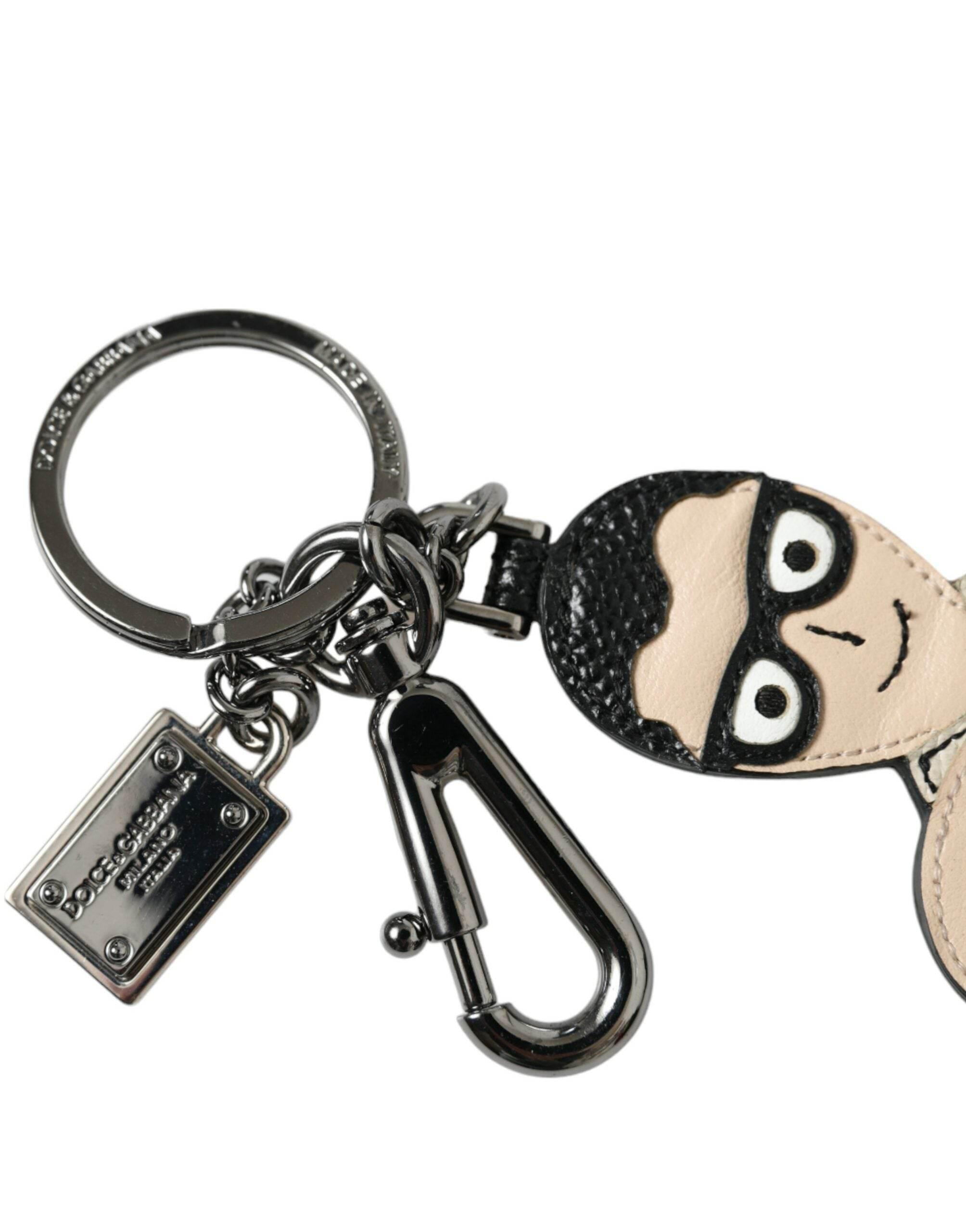 Dolce & Gabbana Elegant Multicolor Leather Keychain - Hilstor