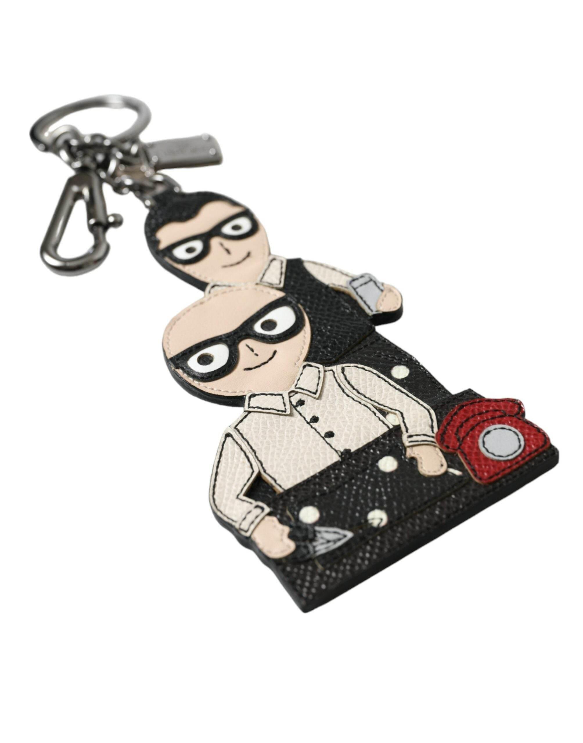 Dolce & Gabbana Elegant Multicolor Leather Keychain - Hilstor